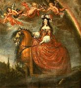 Francisco Rizi Equestrian portrait of Marie Louise d'Orleans oil on canvas